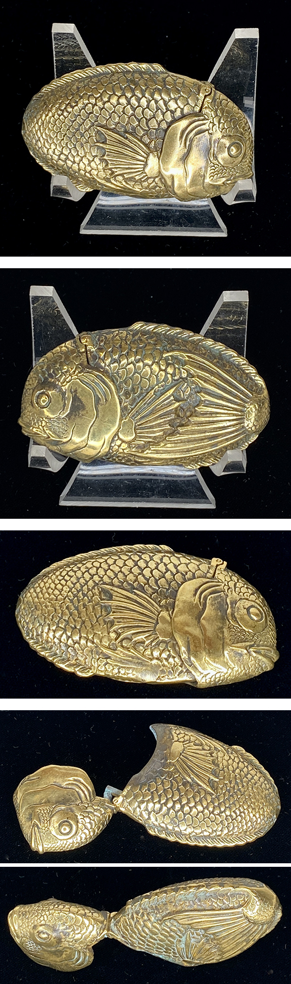 FIGURAL FISH MATCHSAFE C. 1900'S