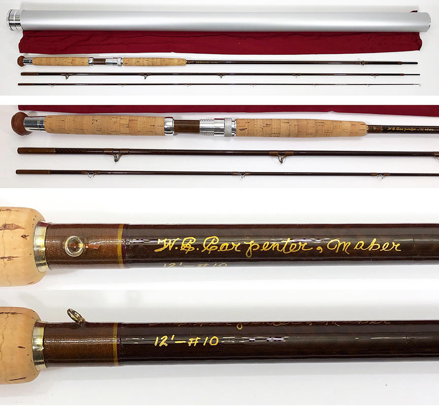 WALT CARPENTER SPEY ROD RARE AMBERGLASS 12'-0